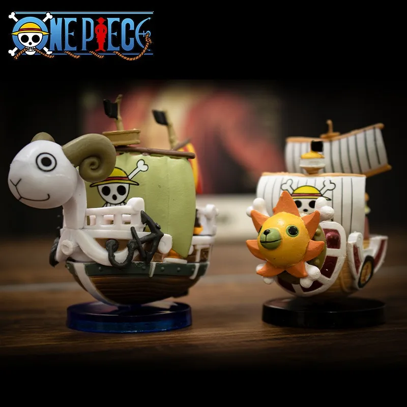 Model Kit One Piece Ship - ワンピースアニメフィギュア,ルフィモデル,超かわいいミニボート,組み立てられたアクションフィギュア,7cm,1000日間
