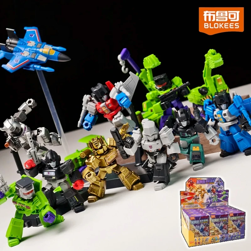 Model Kit Optimus - ホット・ブロッキーズ トランスフォーマー ディフェンダー・バージョン02 可動ブロックフィギュア オプティマスプライム、スタースクリーム、バンブルビー モデル