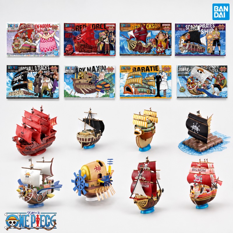 Model Kit One Piece Ship - バンダイオリジナルワンピースグランドシップコレクションサニーロジャーシャンクスアニメボートモデルキット