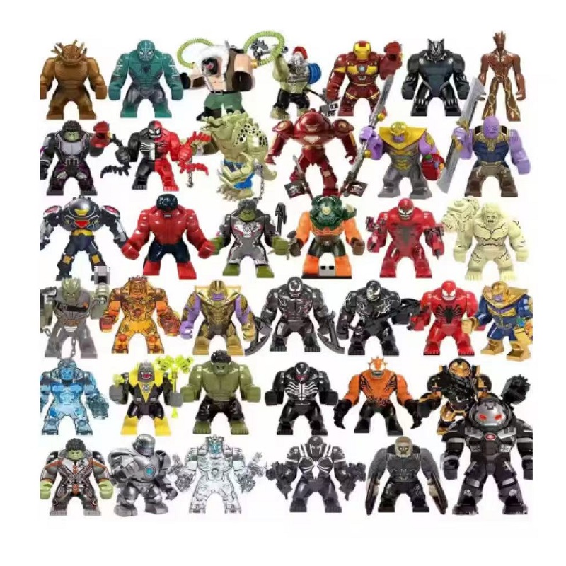 Model Kit Iron Man - 組み立てブロック、マーベルのスーパーヒーロー、アンチハルク1158-1820組み立て人形、スパイダーマン、アイアンマン、ヴェノム、子供の誕生日プレゼントのおもちゃ