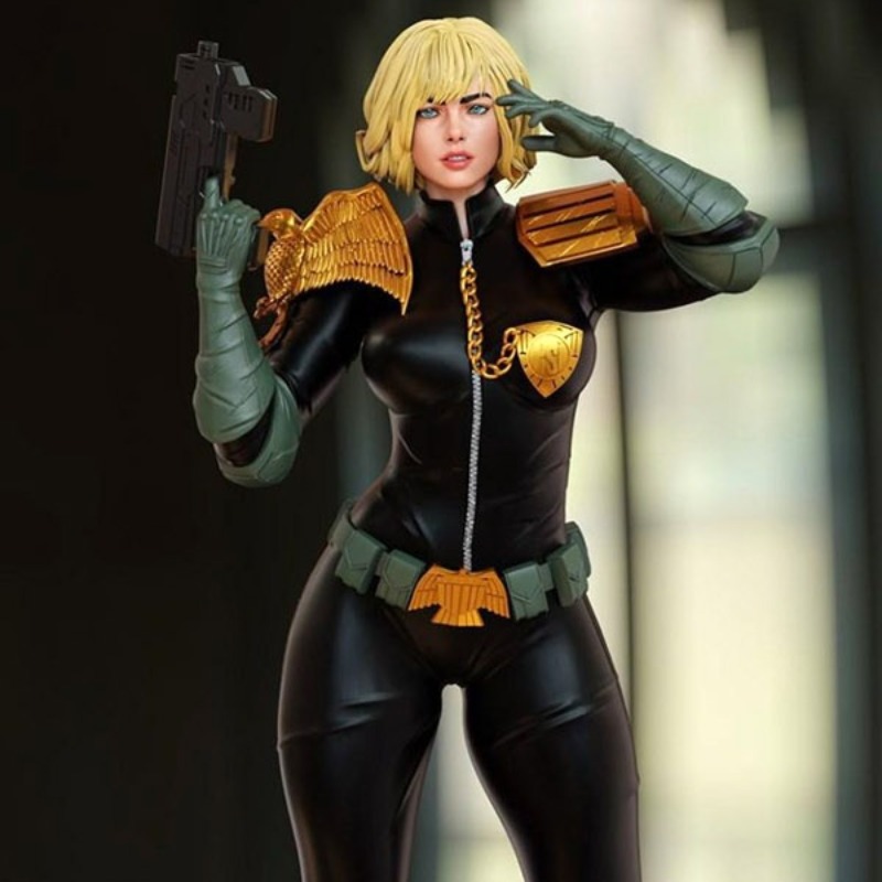 Model Kit Judge - レジンフィギュアモデルキット,3D印刷用,組み立てられていない,塗装されていない,1/24スケール