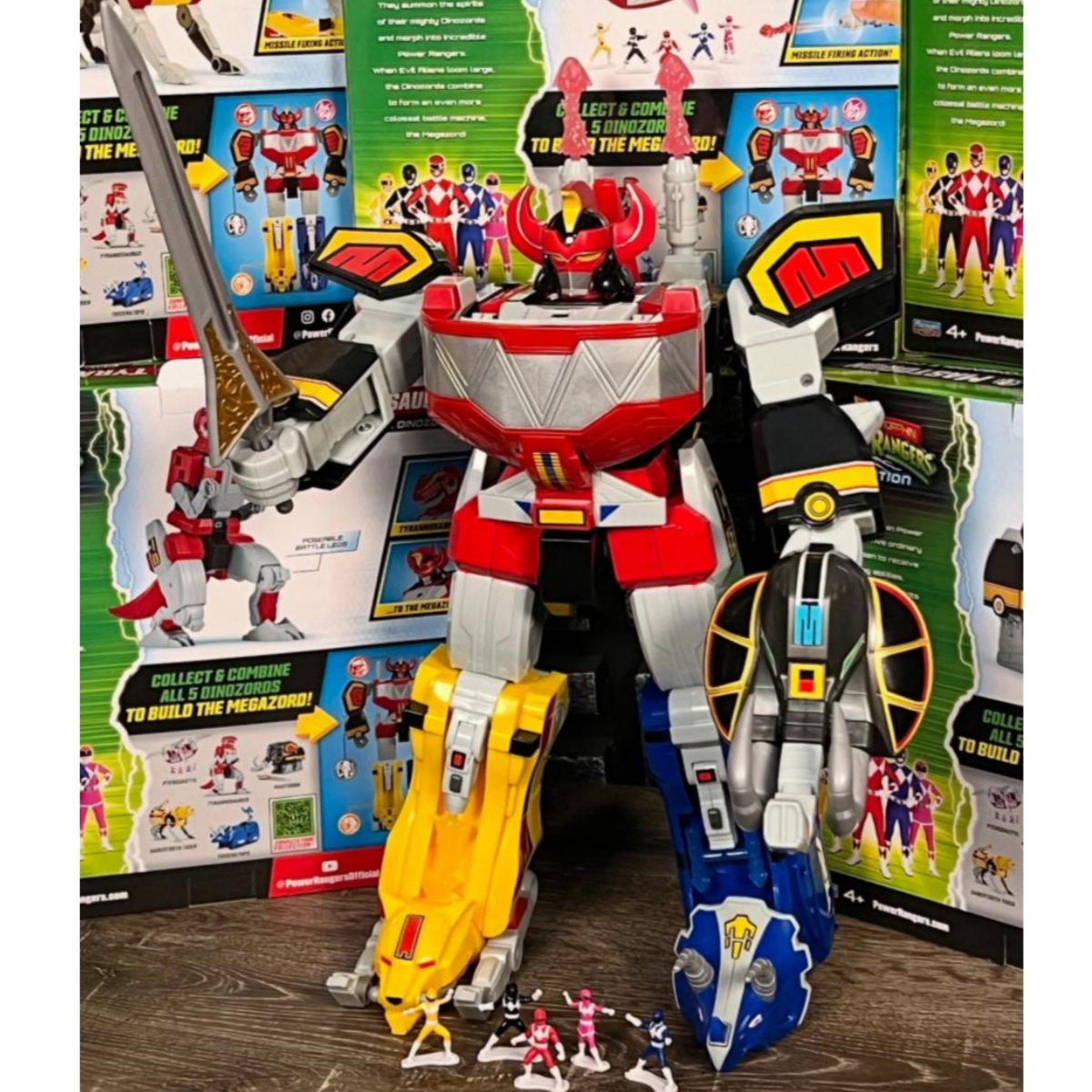 Model Kit Megazord - アニメ究極メガサンダーゾードメガゾードコレクションゾード組み合わせ可能なアクションフィギュアモデルティラノサウルスレックスディノゾードおもちゃギフト