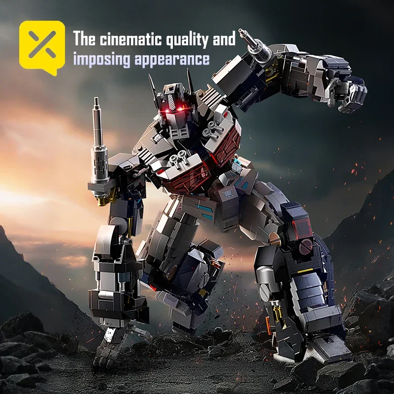 Model Kit Optimus - オプティマスプライム騎士トランスフォーマーロボットビルディングブロック大人のコレクタブル LED ライト変形おもちゃアクションフィギュアモデルキットギフト