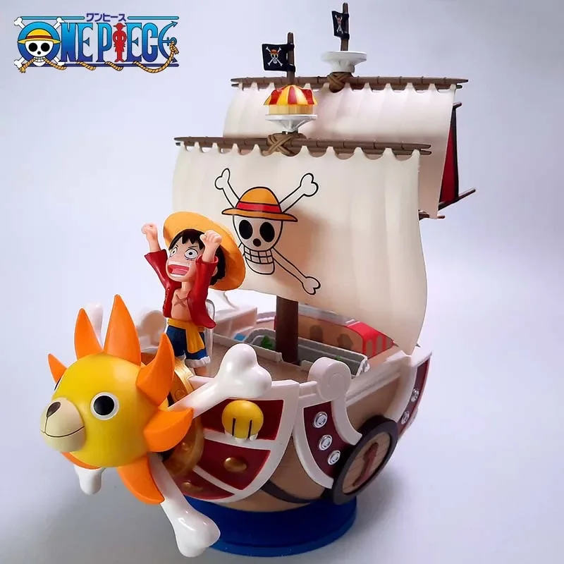 Model Kit One Piece Ship - 子供のための船のモデル,ワンピース,ルフィ,千の日当たりの良い,海賊船,収集可能な装飾,男の子への贈り物,楽しい