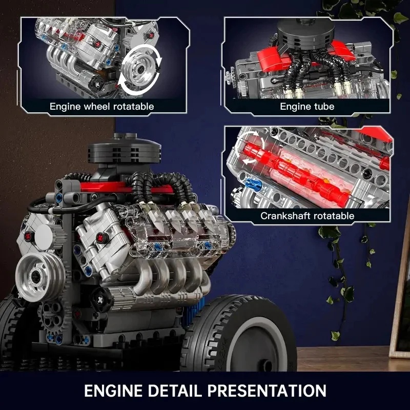 Model Kit V8 Engine - モールドキング 10171 スーパーカー V8 エンジン |