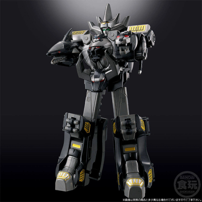 Model Kit Megazord - バンダイ Smp ガオキン ブラックバージョン アクションフィギュア ワイルドフォース