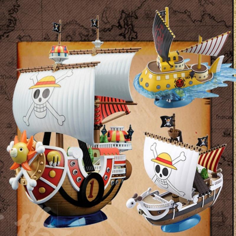 Model Kit One Piece Ship - ワンピースバンダイ千サンニーゴーイングメリ海賊船モデルキットアニメ組み立てコレクタブルフィギュアデスクトップ装飾玩具ギフト