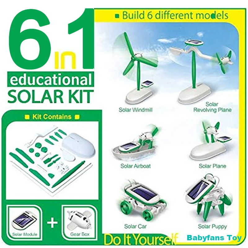 ソーラーパワーロボットキット,パズル,ファン,車のおもちゃ, - Model Kit U Boat のレビューと価格