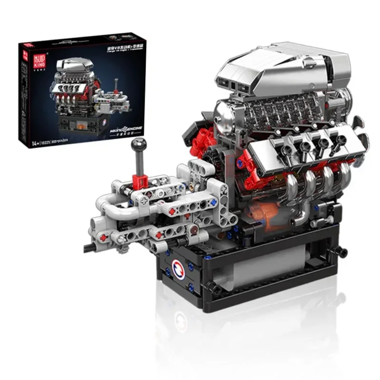Mould King 10225 V8エンジンモデル組み立て - Model Kit V8 Engine のレビューと価格