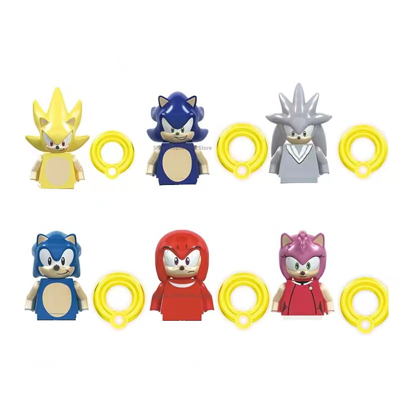 6 ピース/セットアニメソニックブリックシャドウシルバーテイ - Model Kit Sonic のレビューと価格
