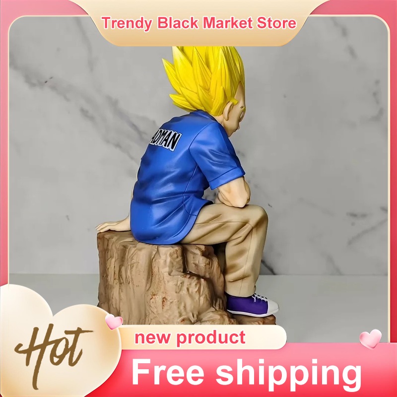 ドラゴンボールベジータ超サイヤ人座り姿勢ピンクシャツ青パンツ - Model Kit Vegito のレビューと価格