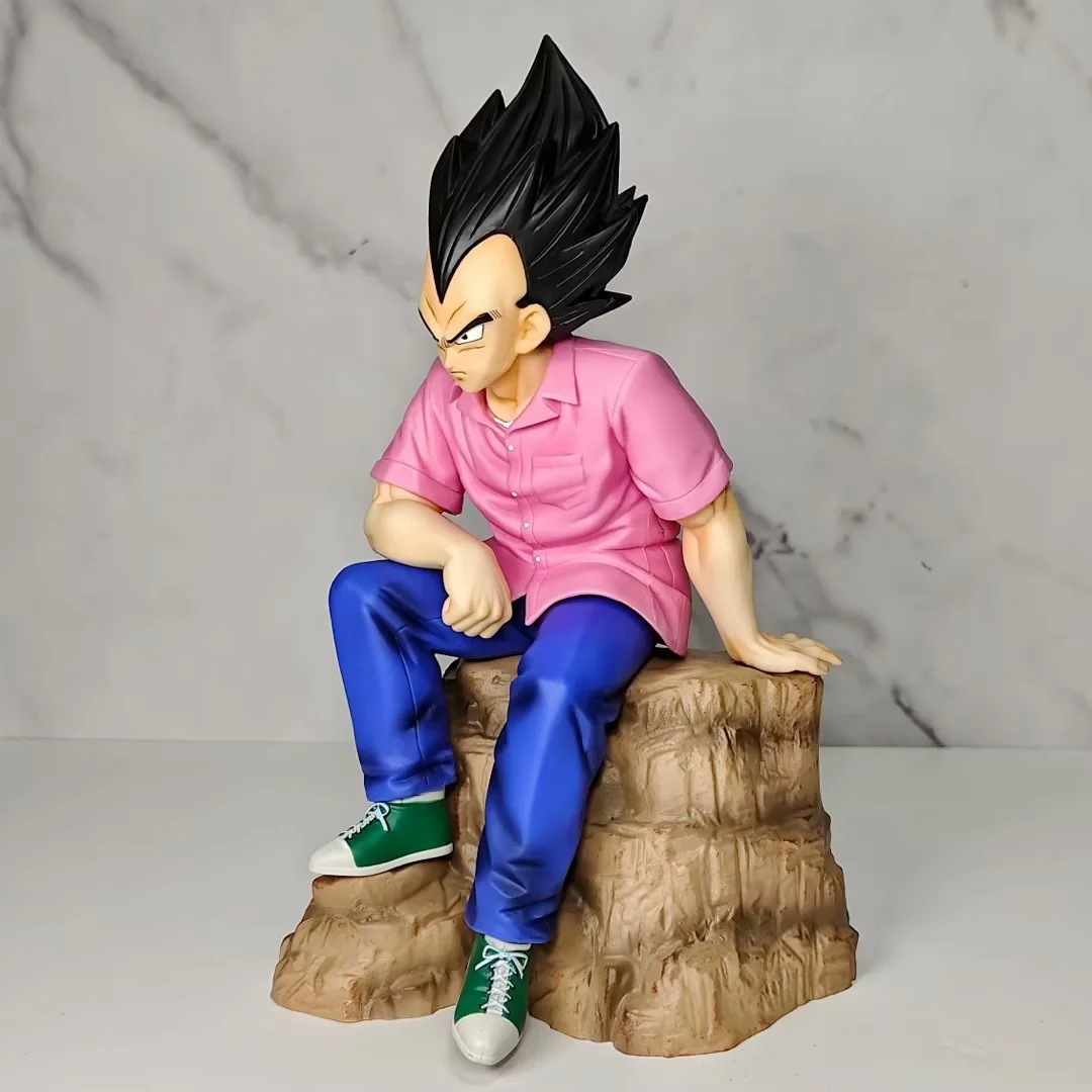 ドラゴンボールベジータ超サイヤ人座り姿勢ピンクシャツ青パンツ - Model Kit Vegito のレビューと価格