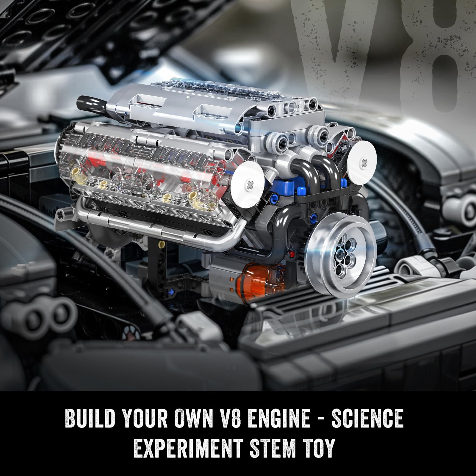 モールドキング 10088 V8エンジン ビルディングブロッ - Model Kit V8 Engine のレビューと価格