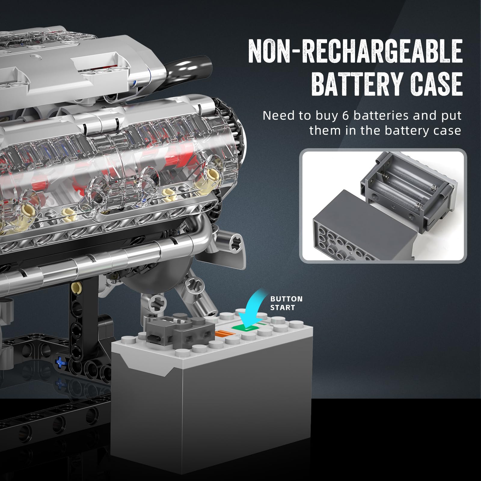 モールドキング 10088 V8エンジン ビルディングブロッ - Model Kit V8 Engine のレビューと価格