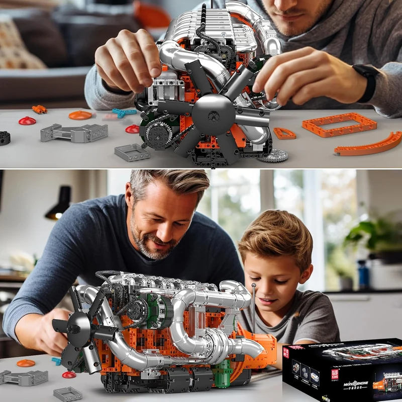 モールドキング 10200 V8ツインターボトラックエンジン - Model Kit V8 Engine のレビューと価格