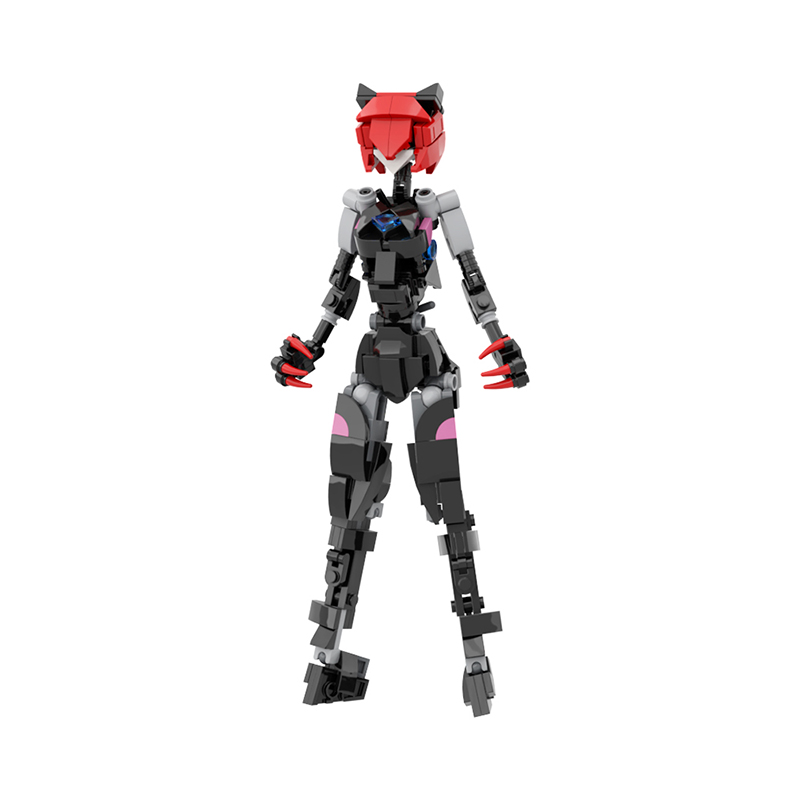 MOC ビルディングブロックおもちゃ - 高度にポーズ変更可 - Model Kit Mecha Girl のレビューと価格