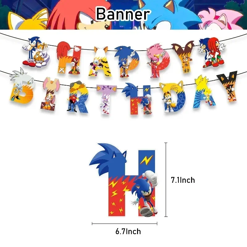 ソニックスをテーマにした誕生日パーティー装飾キット（バナー、 - Model Kit Sonic のレビューと価格